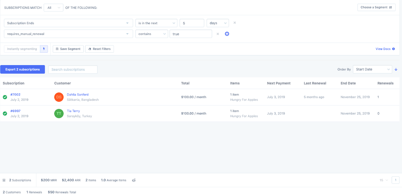FoodBevBiz subscription segmenting