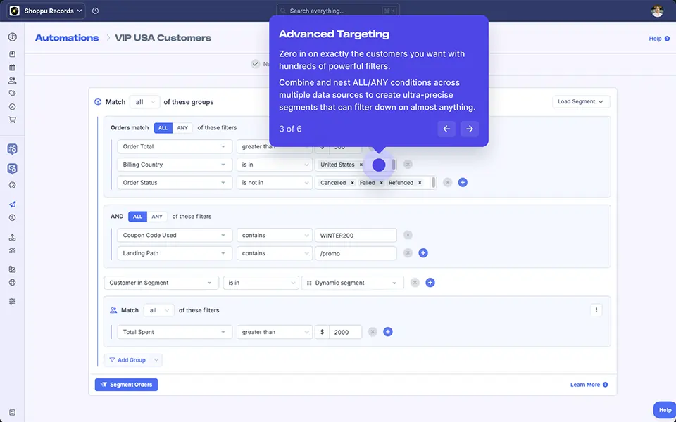 A screenshot from an email automation in FoodBevBiz showing the performance and conversions attibutable to the campaign.